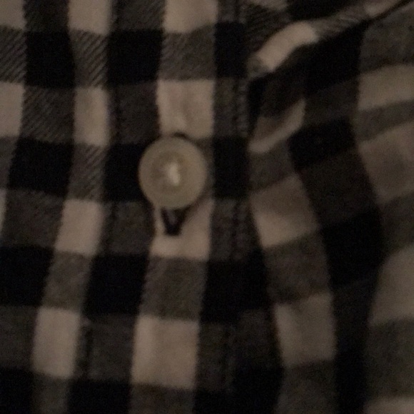 White and black checkerboard flannel size large - Picture 4 of 4